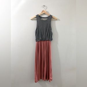 Ann Taylor LOFT grey and pink sleeveless dress